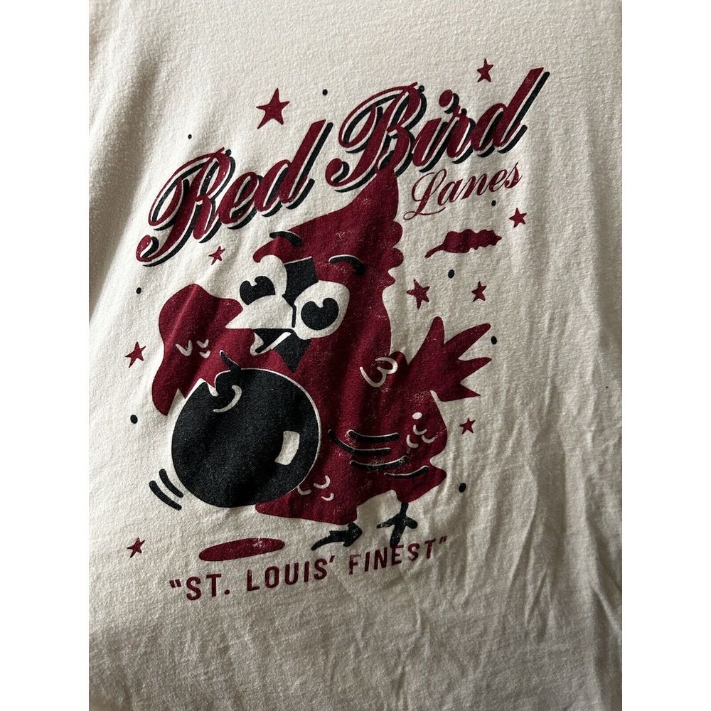 Red Bird Lanes St. Louis Bowling Alley Short-Sleeve Unisex T-Shirt Retro Large - Picture 3 of 6